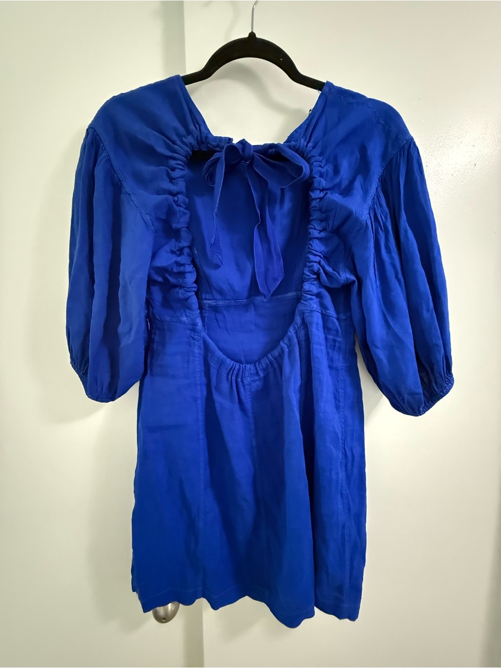 Zara Royal Blue Tie-Back Peasant Tunic